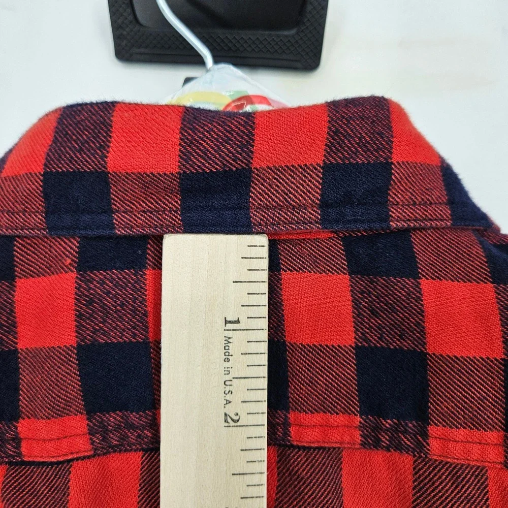 J Crew Shirt Mens XL Red Black Flannel Check Long Sleeve Button Up‎ Casual
